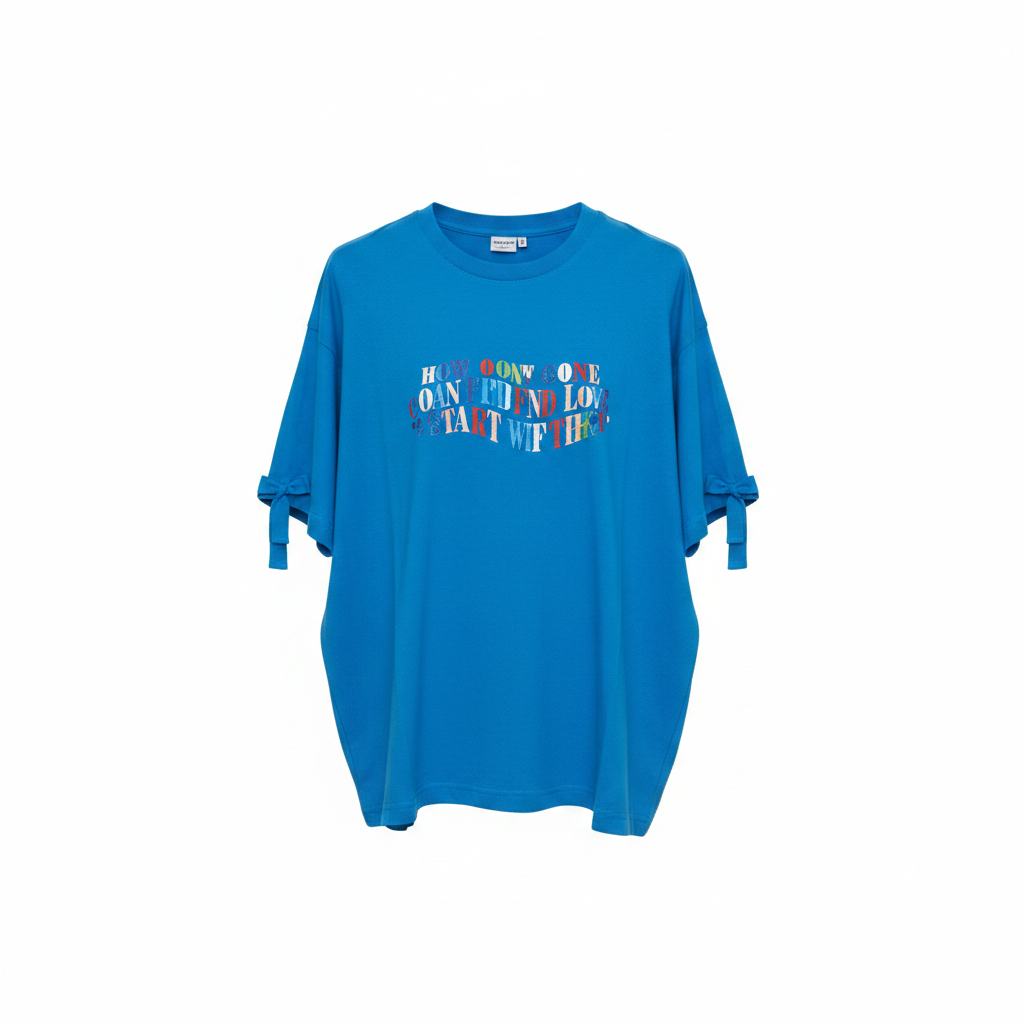 Multicolour Graphic Oversized T-Shirt Royal Blue – Ghost Mannequin