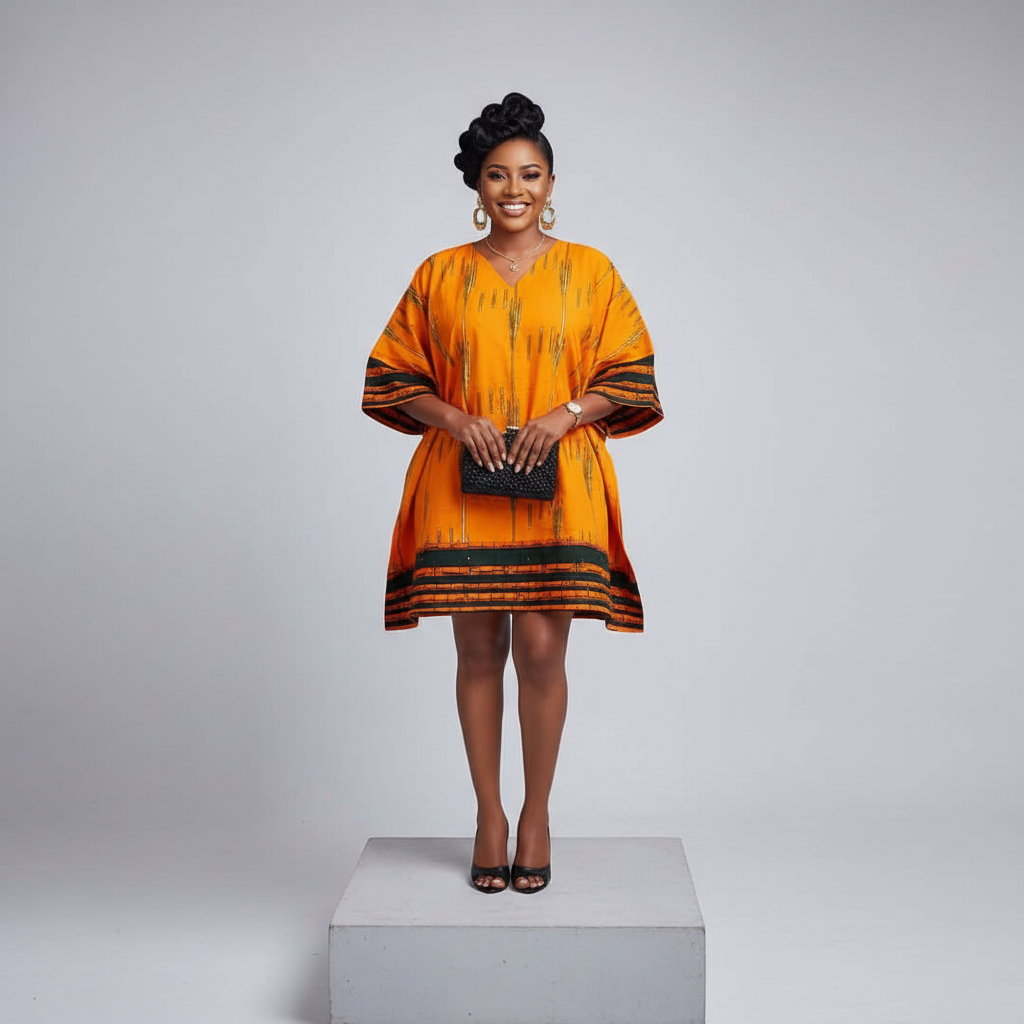 Short Bubu Gown – Model Shot