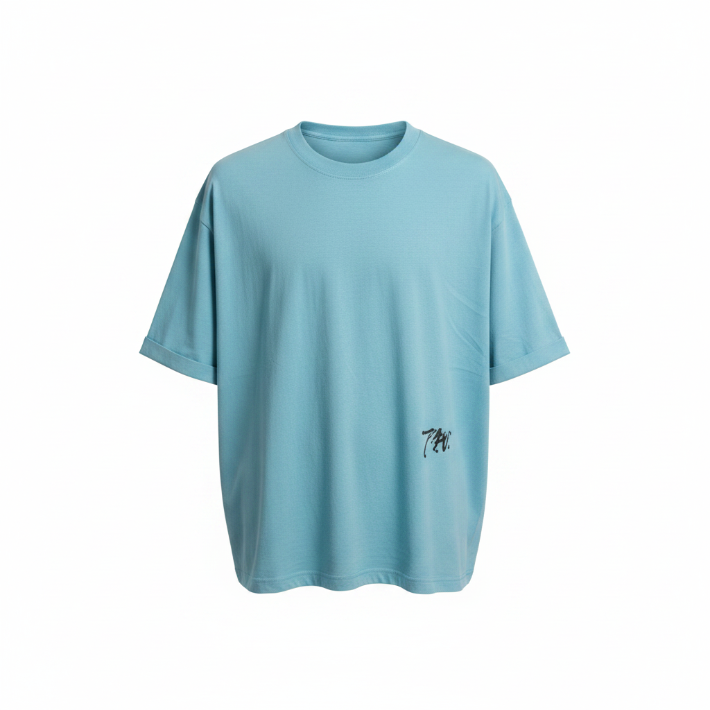 Mini Logo Oversized T-Shirt Sky Blue – Ghost Mannequin
