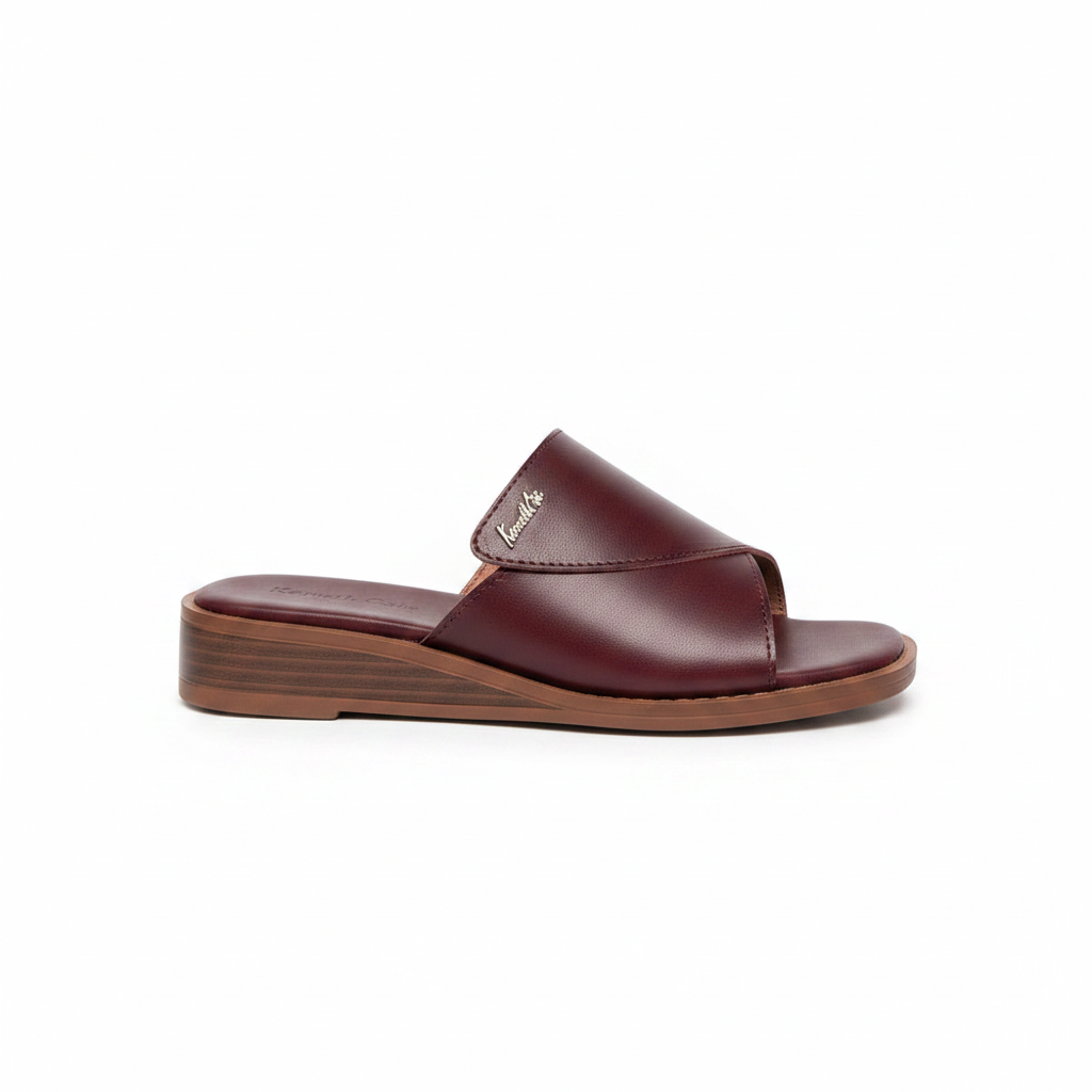 Kenneth Cole WD2515 Wedge Mule - Wine - Ghost Mannequin
