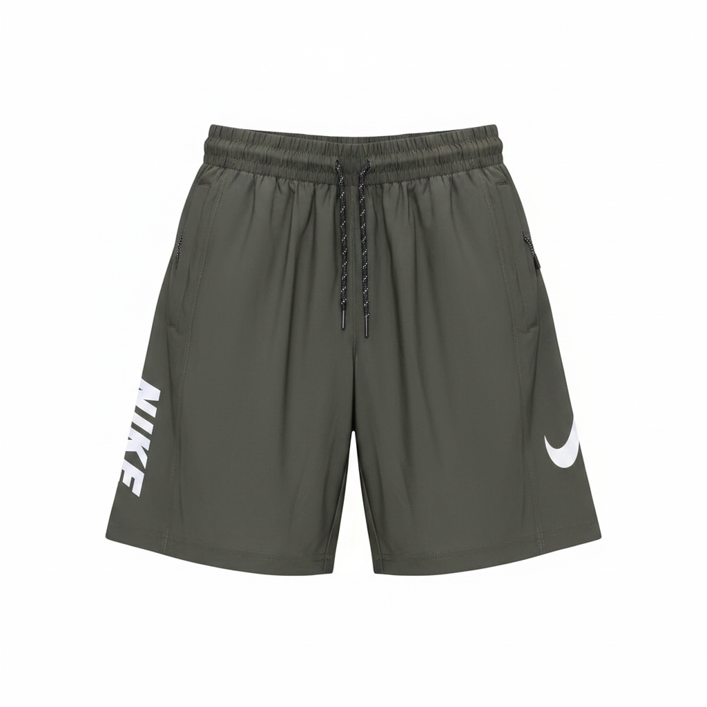 Olive Woven Athletic Shorts - Ghost Mannequin