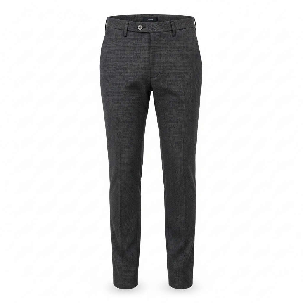 Men's Micro-Texture Trousers – Ghost Mannequin Dark Charcoal