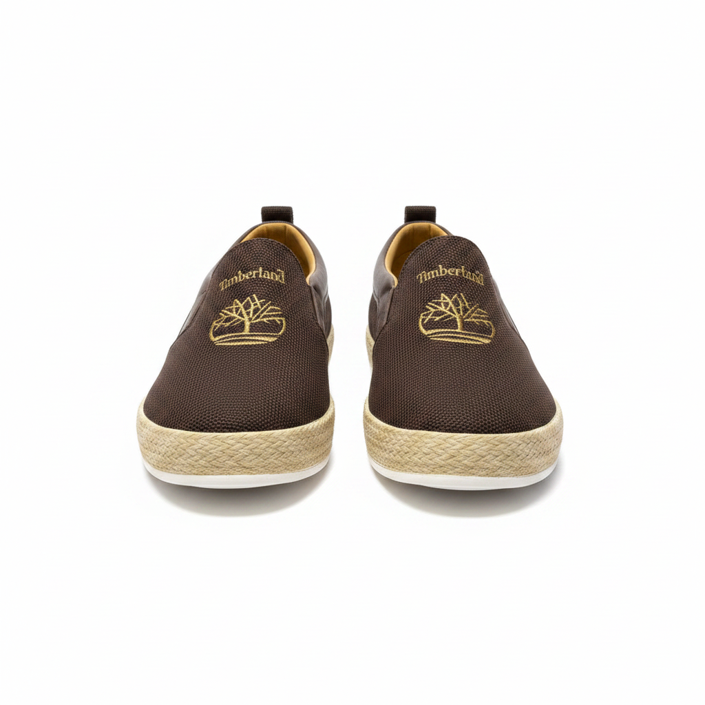 Men's slip-on sneakers ghost mannequin view showing full pair