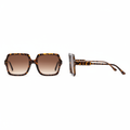 Women's Tortoiseshell Oversized Square Sunglasses – Ghost Mannequin Front and Side View