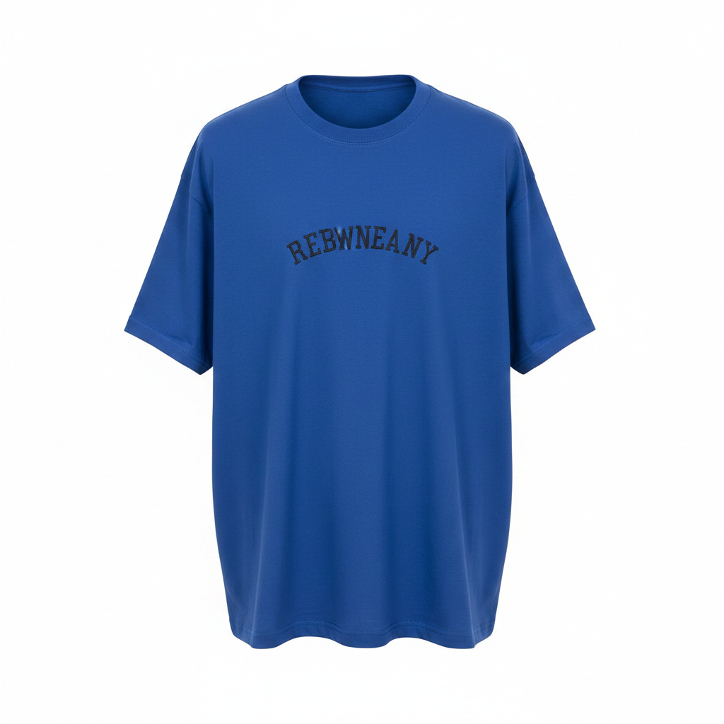 Script Graphic Oversized T-Shirt Royal Blue – Ghost Mannequin
