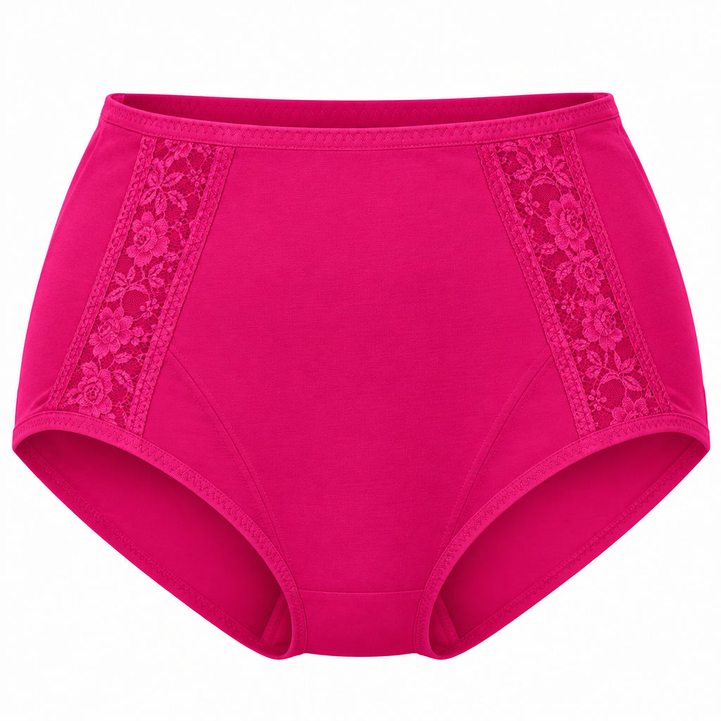 Plus Size High-Waist Shaper Briefs – Hot Pink