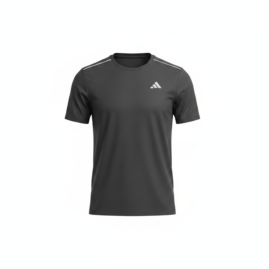 Dark Grey Reflective Shoulder Athletic T-Shirt - Ghost Mannequin