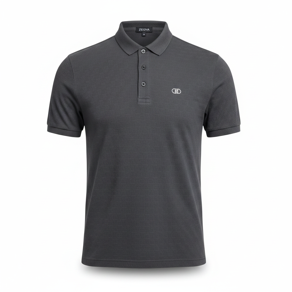 Ghost mannequin – Aribest Store Zegna Charcoal Grey Polo Shirt