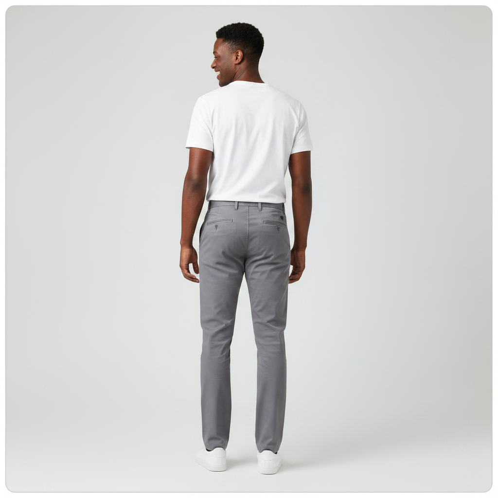 Dockers Chino Trousers Grey - Model Back