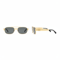 Rectangular Double Bridge Sunglasses – Ghost Mannequin Front and Side View