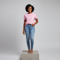 Pink Sparkle Glitter Dot Tee - Model Front View