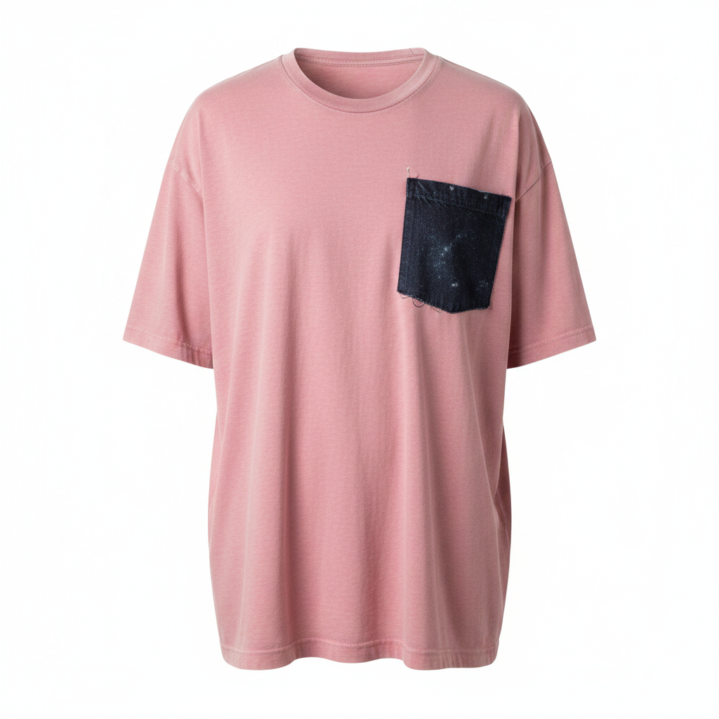Pink Contrast Pocket T-Shirt – Ghost Mannequin