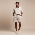 Stone Panel Polo Set – Female Model Shot