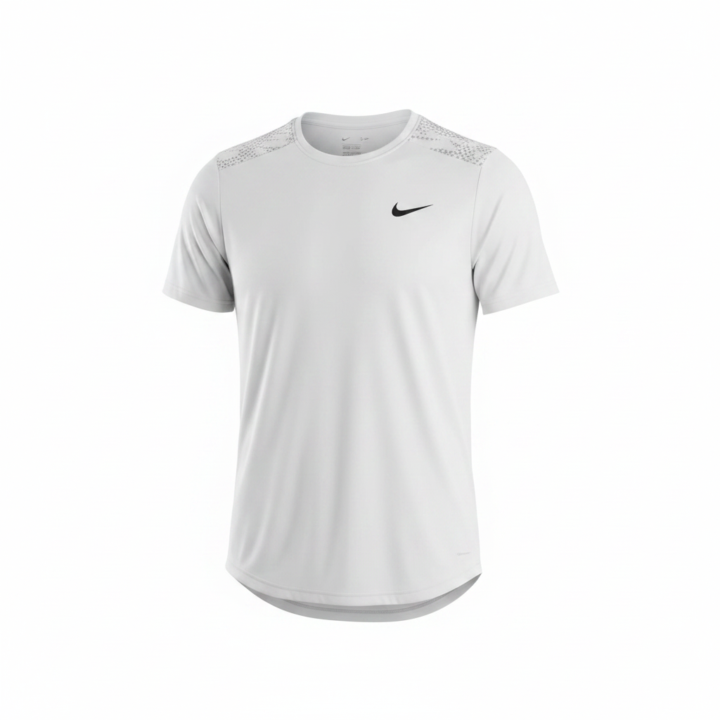 White Graphic Shoulder Athletic T-Shirt - Ghost Mannequin