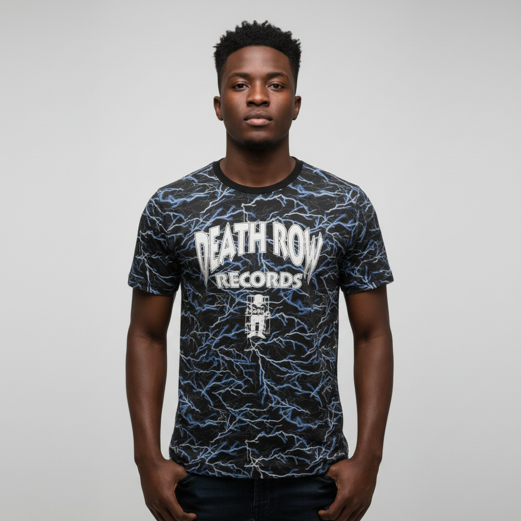 Lightning Storm Graphic Tee - Model Front View
