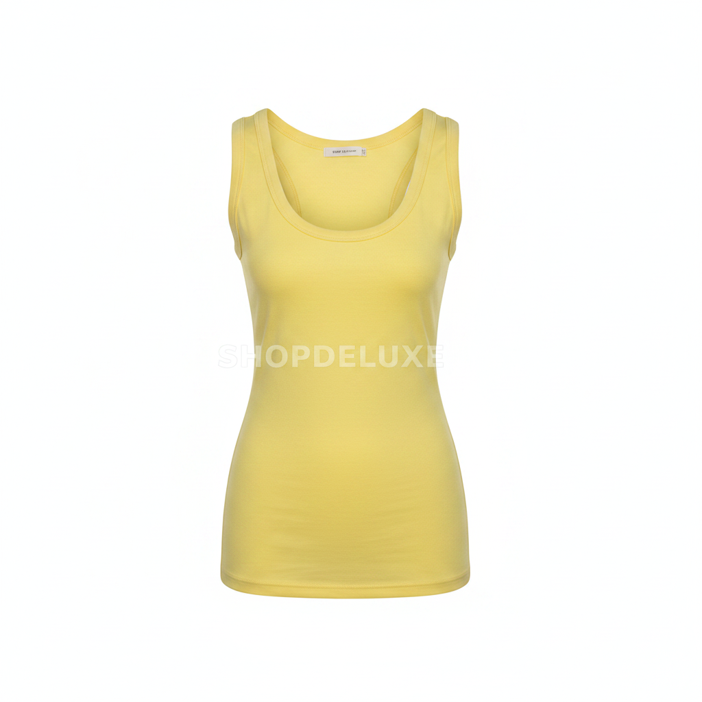 Women's Scoop-Neck Sleeveless Fitted Tank Top - Ghost Mannequin