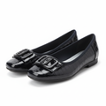 Navy Patent Croc Buckle Loafer - Ghost Mannequin