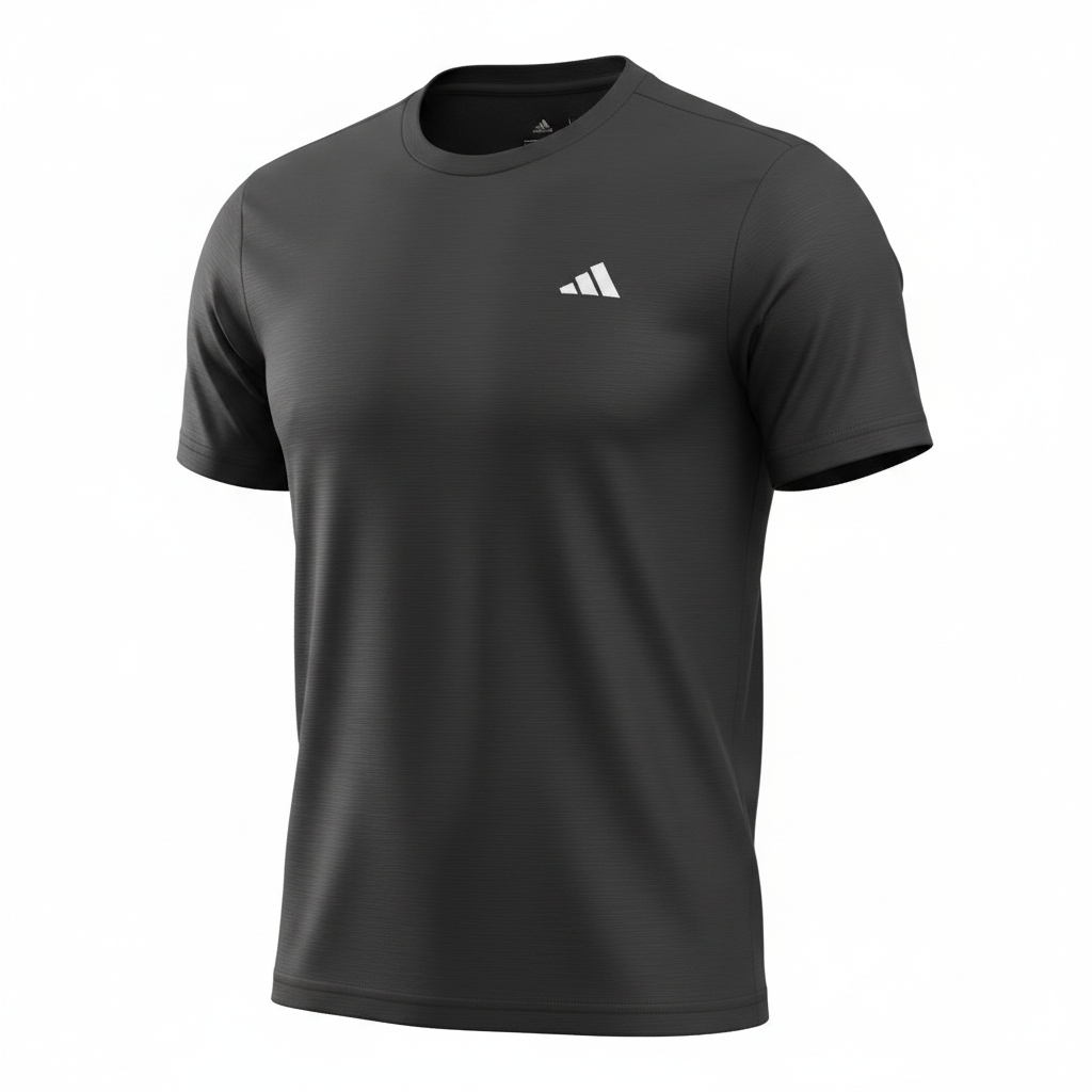 Men's Black Sports Crew-Neck Performance T-Shirt – Ghost Mannequin View