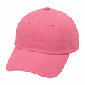 Plain rose-pink curved-brim baseball cap on white background