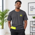 Charcoal Neon Hem Athletic Performance Tee – Model Shot