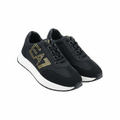 Kids' Black Gold-Print Lace-Up Sneaker - Ghost Mannequin