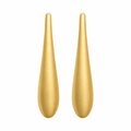 Gold Elongated Teardrop Drop Earrings – Catalog Shot