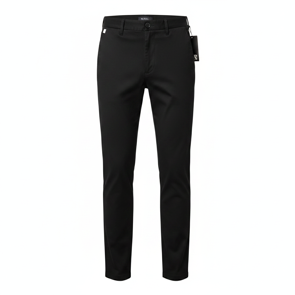 Men's Slim Straight-Leg Chino Trousers – Ghost Mannequin Black