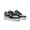 Nike Air Force 1 Low grey black colourblock ghost mannequin product shot, plain white background