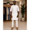 Chukmore White Senator Three-Quarter Sleeve Set - Model Shot