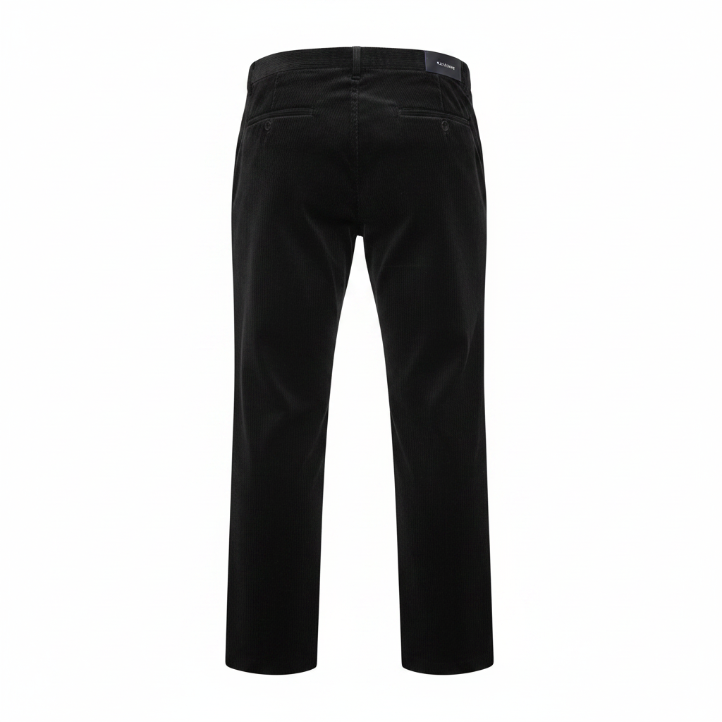 Black Corduroy Trousers – Ghost Mannequin Back