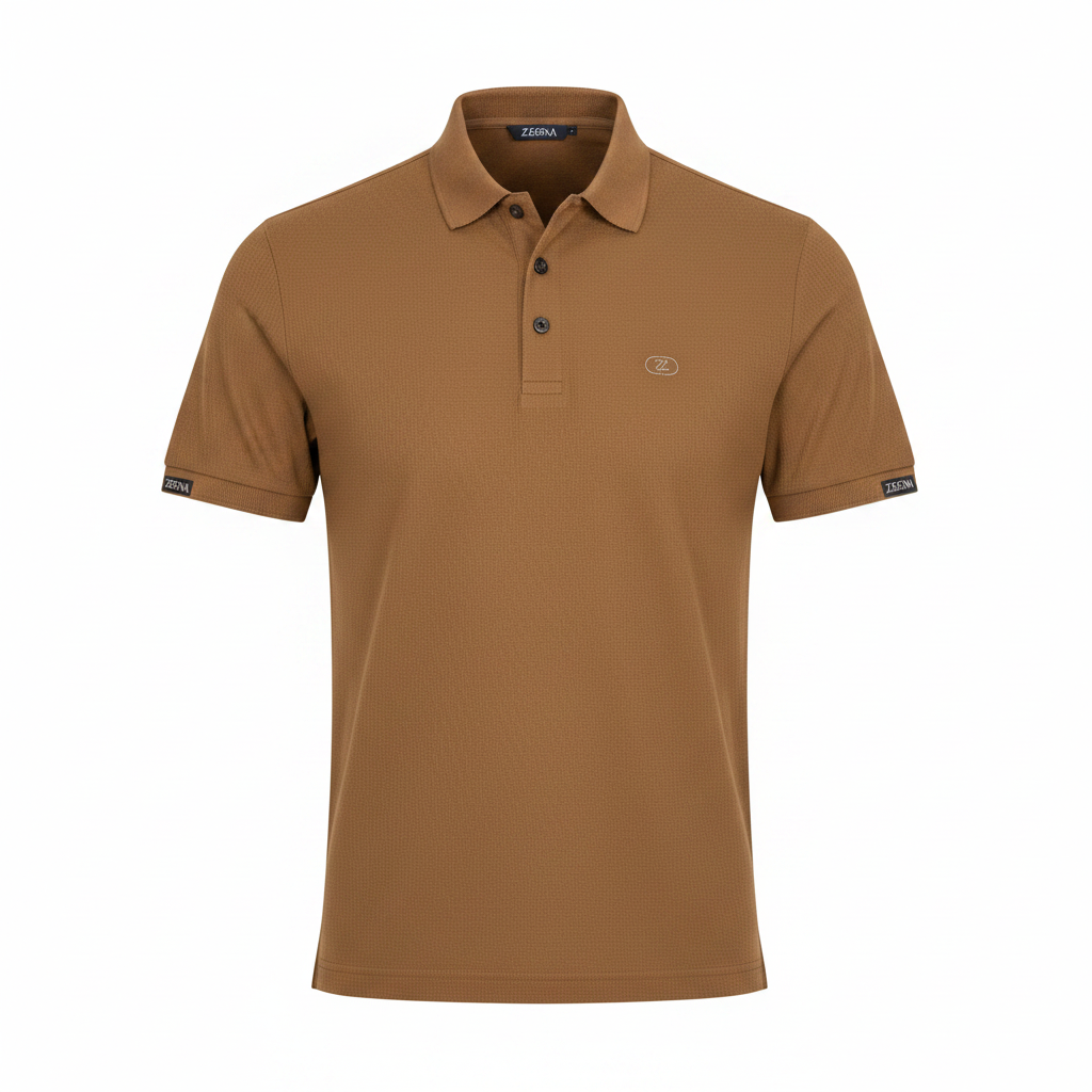 Ghost mannequin – Aribest Store Zegna Camel Brown Polo Shirt