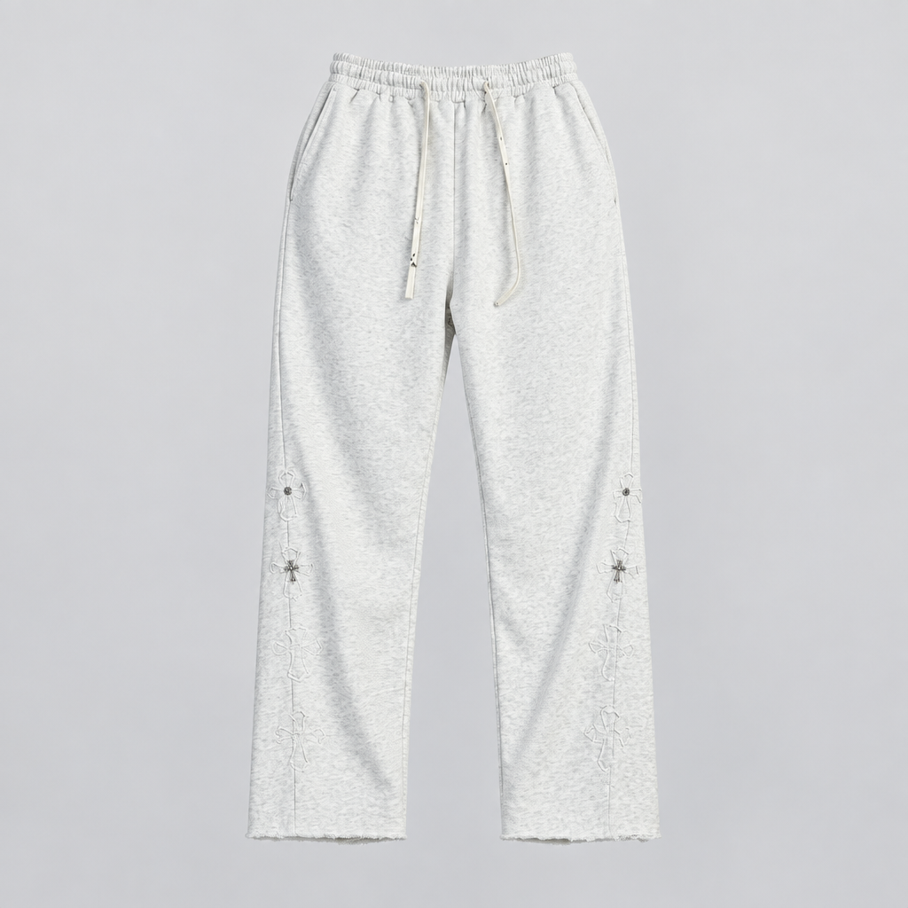 Men's off-white embroidered jogger trousers ghost mannequin