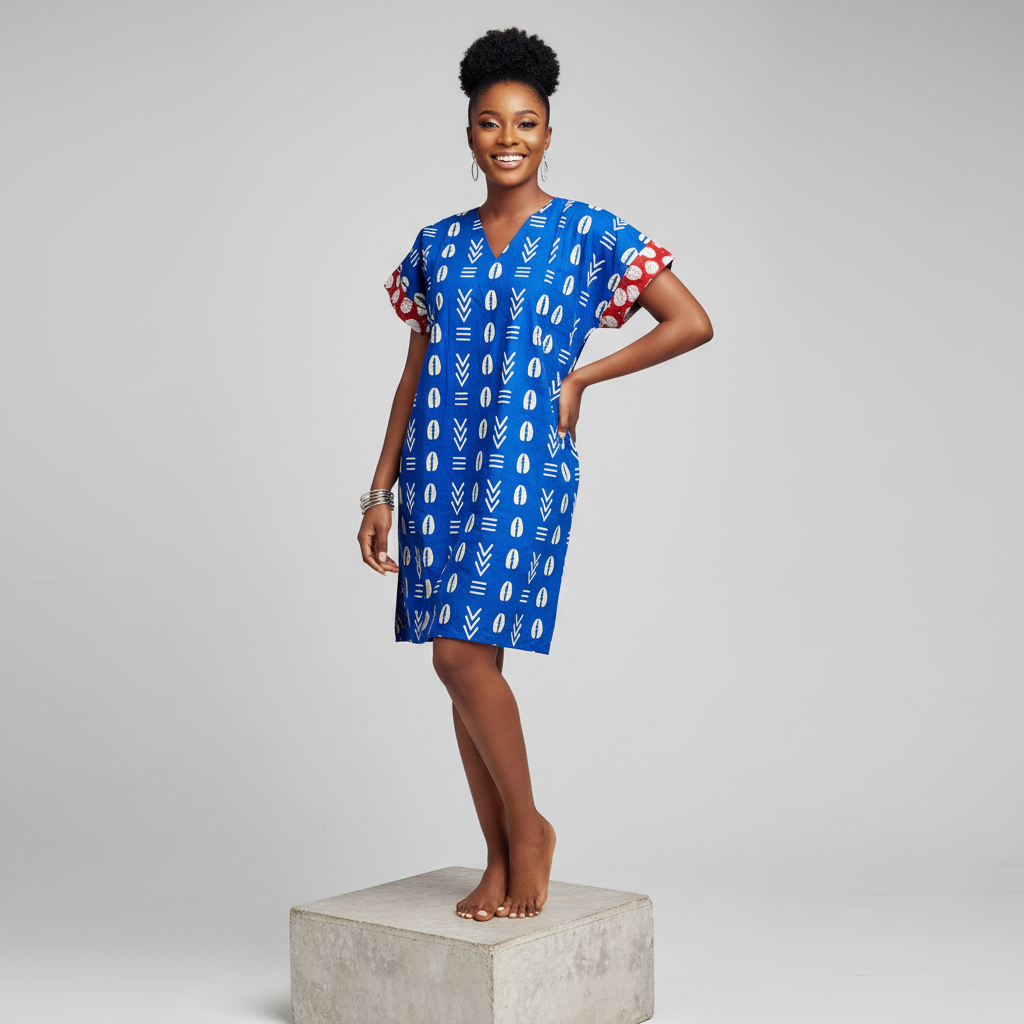 Short Bubu Gown – Model Shot
