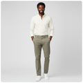 Dockers Khaki Chino Trousers Grey Green - Model Front