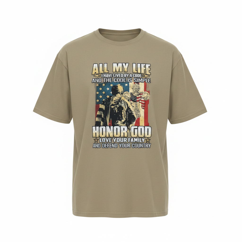 Honor God Patriot Graphic Tee Sand – Ghost Mannequin