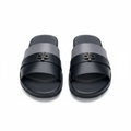 Men's Black & Grey Single Strap Slide Sandals — Ghost Mannequin