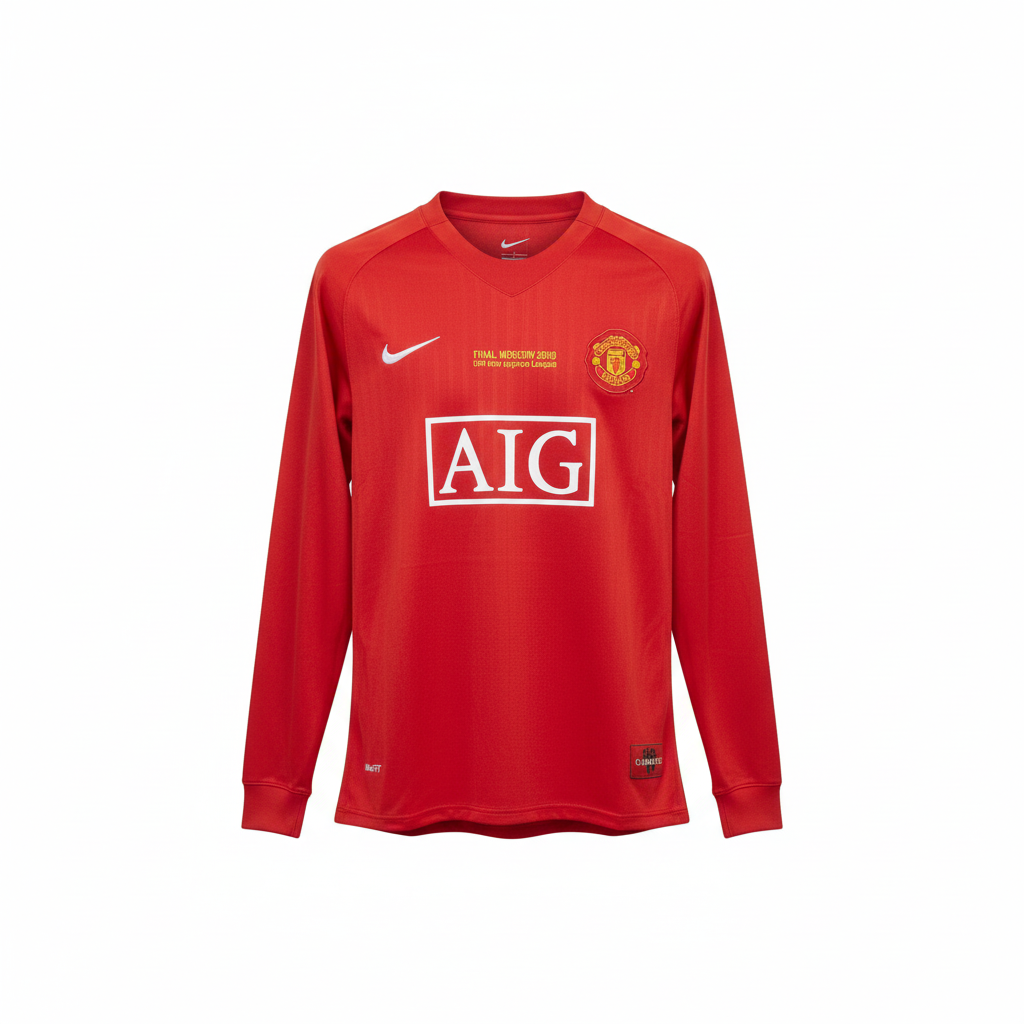 Red Retro Long Sleeve Home Jersey – Ghost Mannequin
