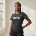 Nigerian teen girl wearing Paris pearl rhinestone tee