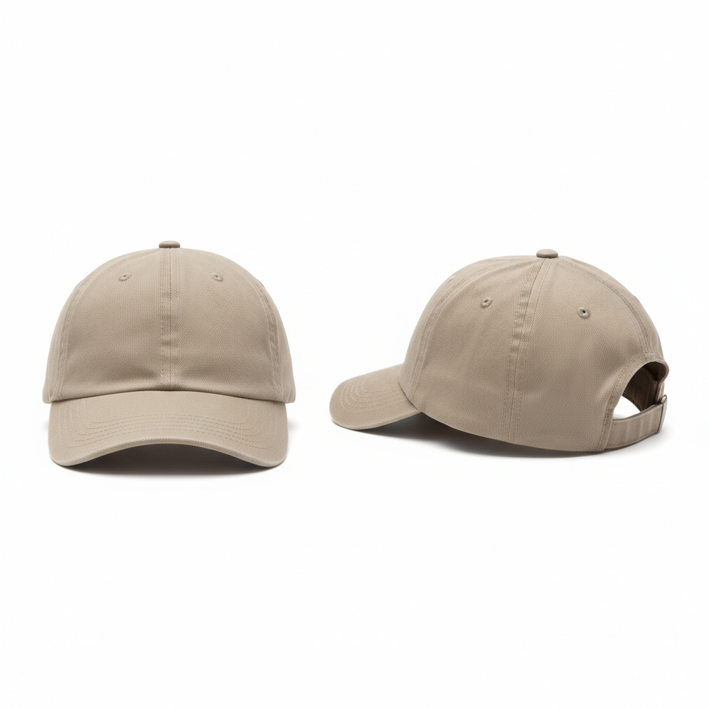 Unisex Classic Face Cap – Ghost Mannequin Front and Side View