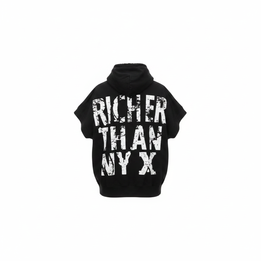 Richer Than NYX Graphic Hoodie – Back Ghost Mannequin
