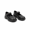 Girls' black buckle strap Mary Jane school shoes ghost mannequin view