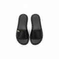 Women's Rhinestone Panel Flat Slide Slipper - Black Crystal Ghost Mannequin