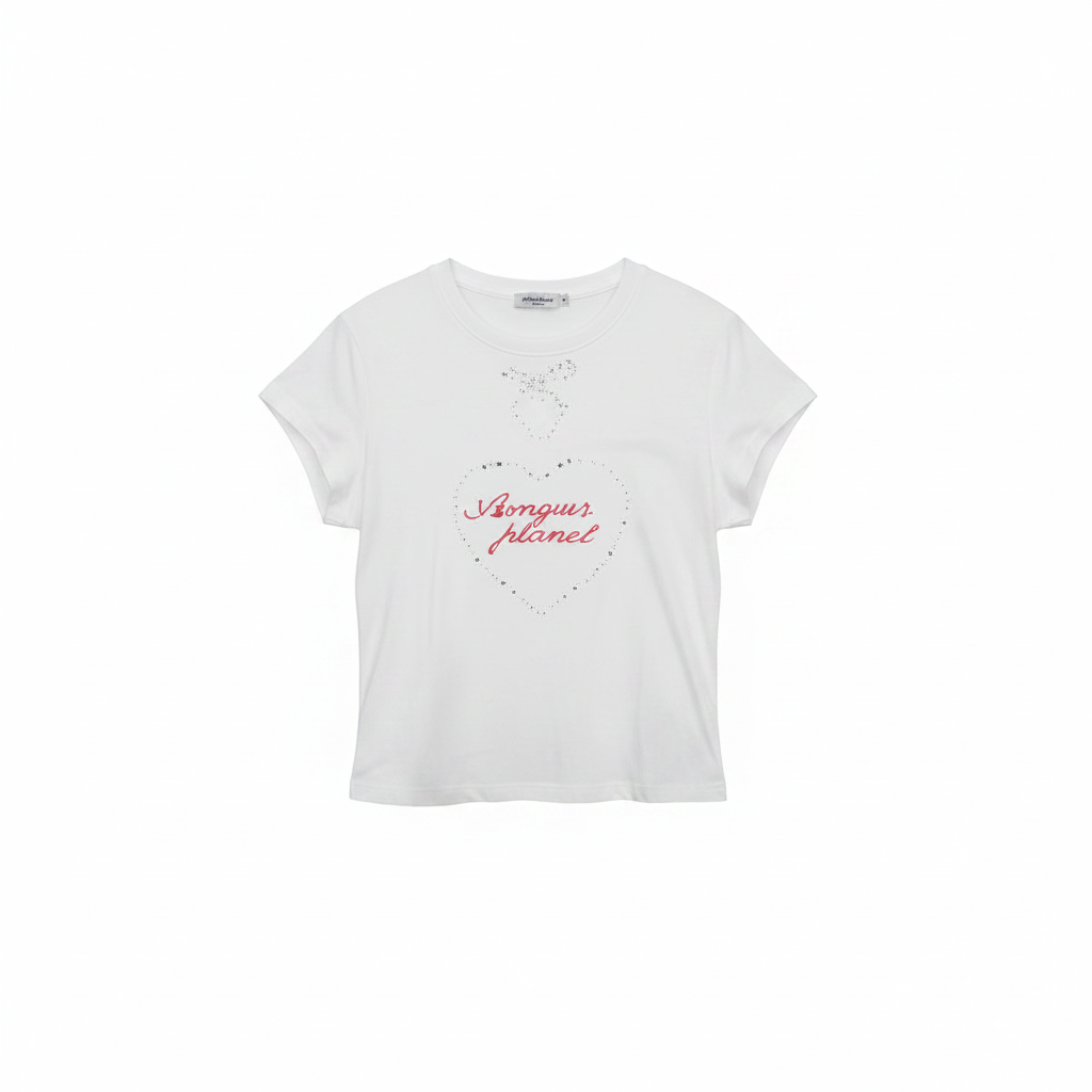 Women's White Cursive Script Crop Top — Ghost Mannequin