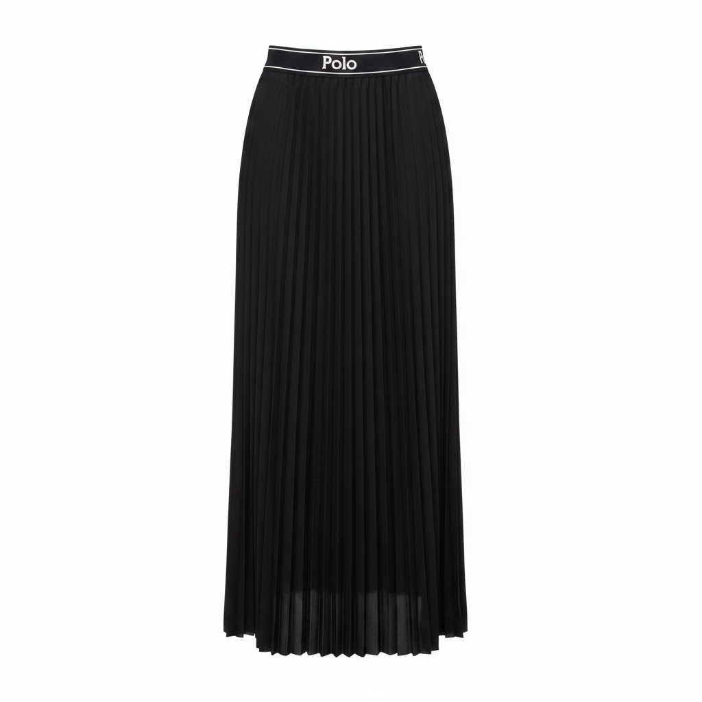 Black Accordion Pleated Maxi Skirt - Ghost Mannequin