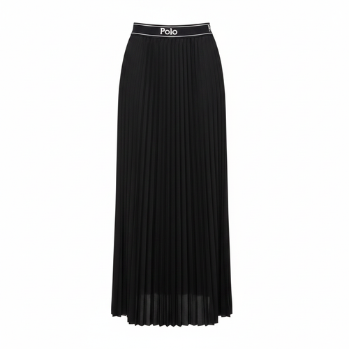 Black Accordion Pleated Maxi Skirt - Ghost Mannequin