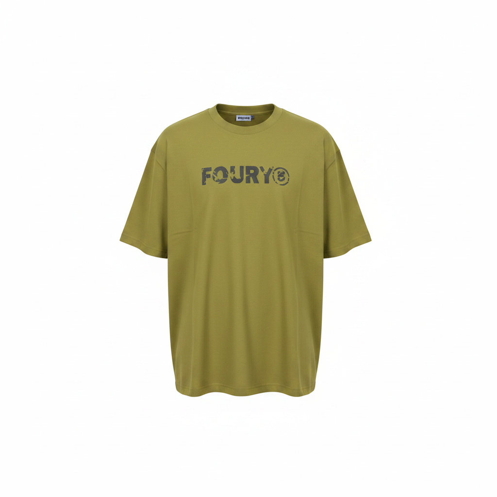 Olive Mustard Foury Graphic Oversized Tee – Ghost Mannequin