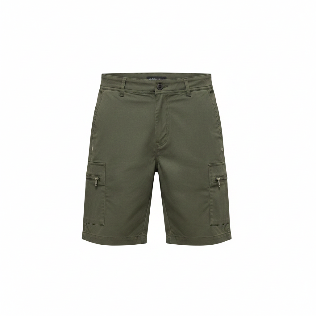 Men's Zip-Pocket Cargo Shorts – Ghost Mannequin Olive