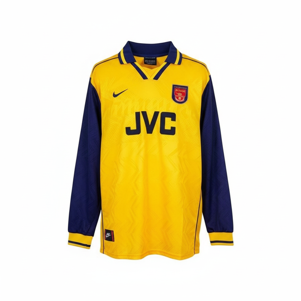 Yellow & Navy Retro Long Sleeve Away Jersey – Ghost Mannequin