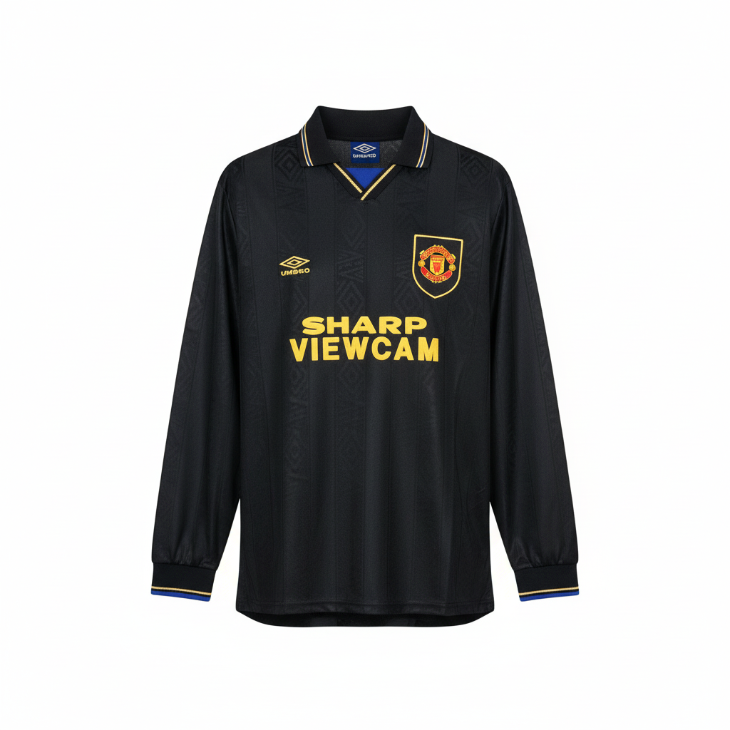 Black Retro Long Sleeve Away Jersey – Ghost Mannequin