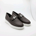 Men's slip-on sneakers ghost mannequin view showing full pair